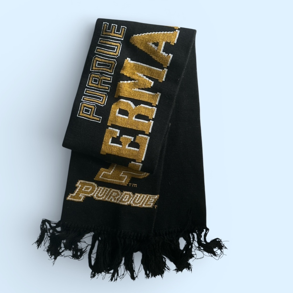 Purdue Boilermakers Black and Gold Scarf 55” Length